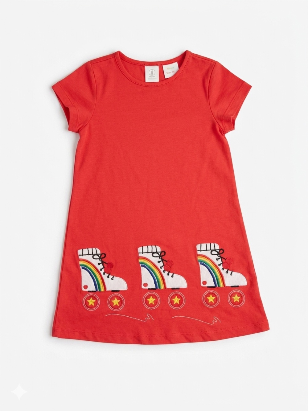 Hanna Andersson Girls Embroidered Rollerskate Dress Size 8